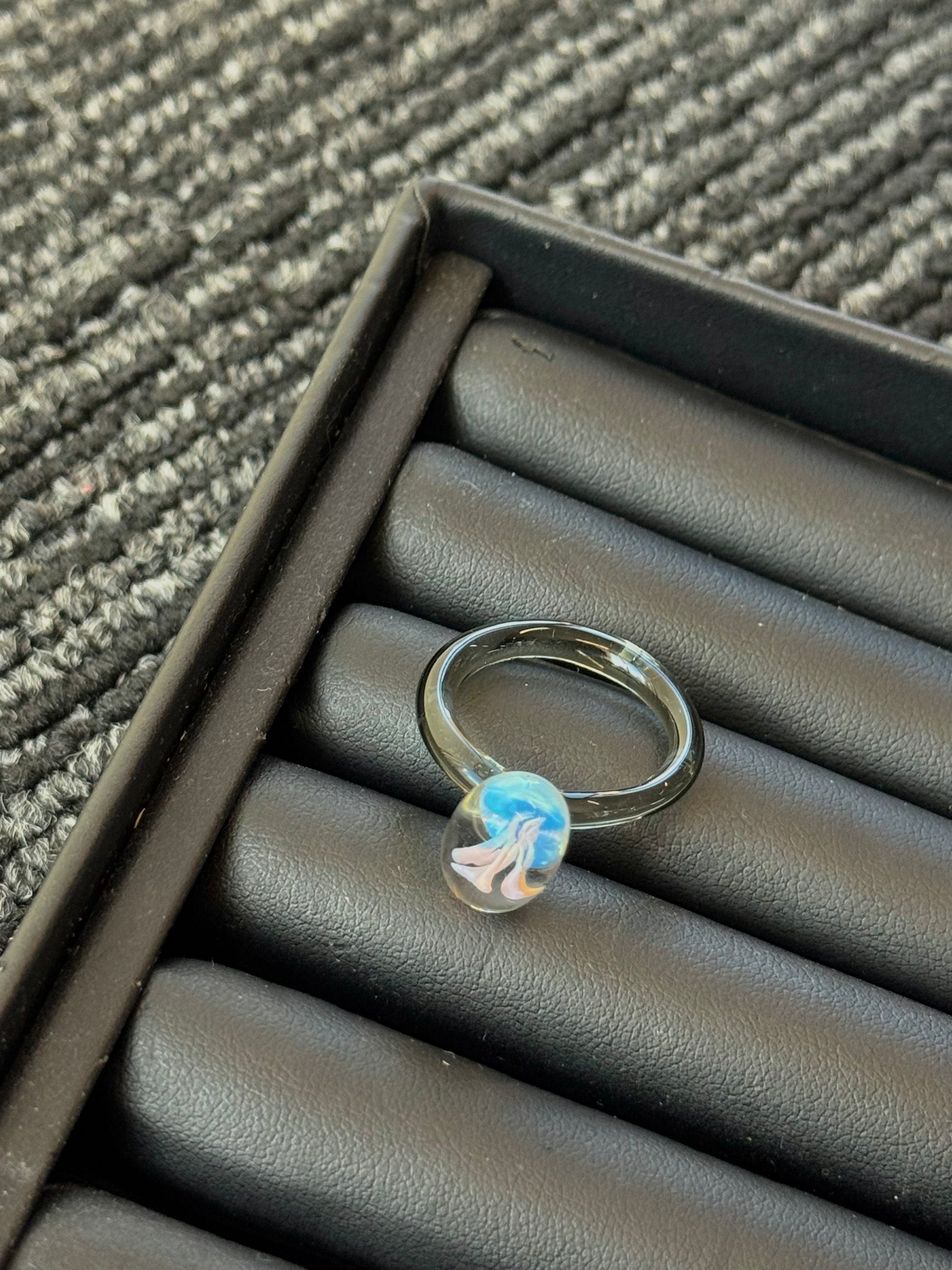 CarrieAwayGlass Jellyfish Ring