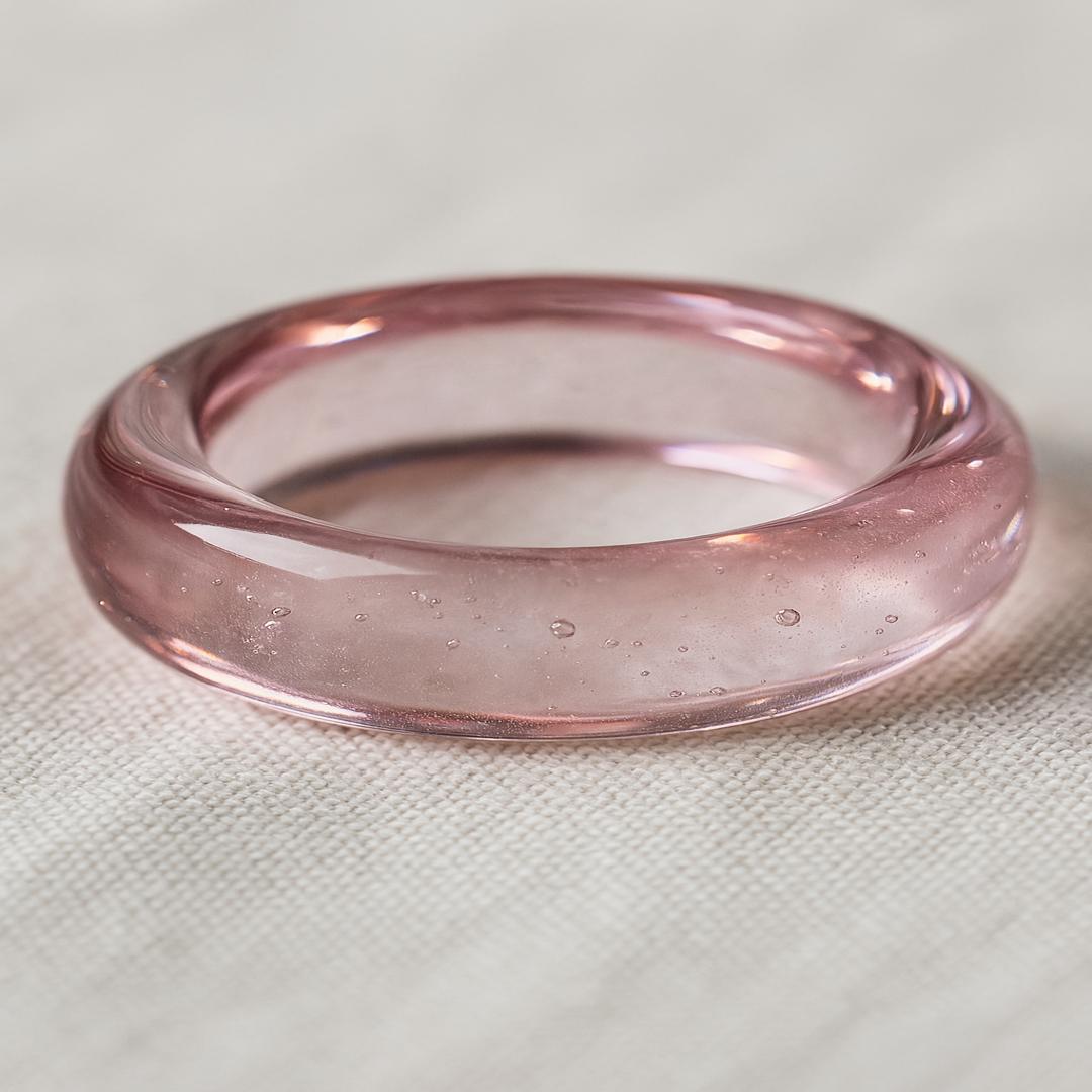 CarrieAwayGlass Stillness Ring Soft Pink