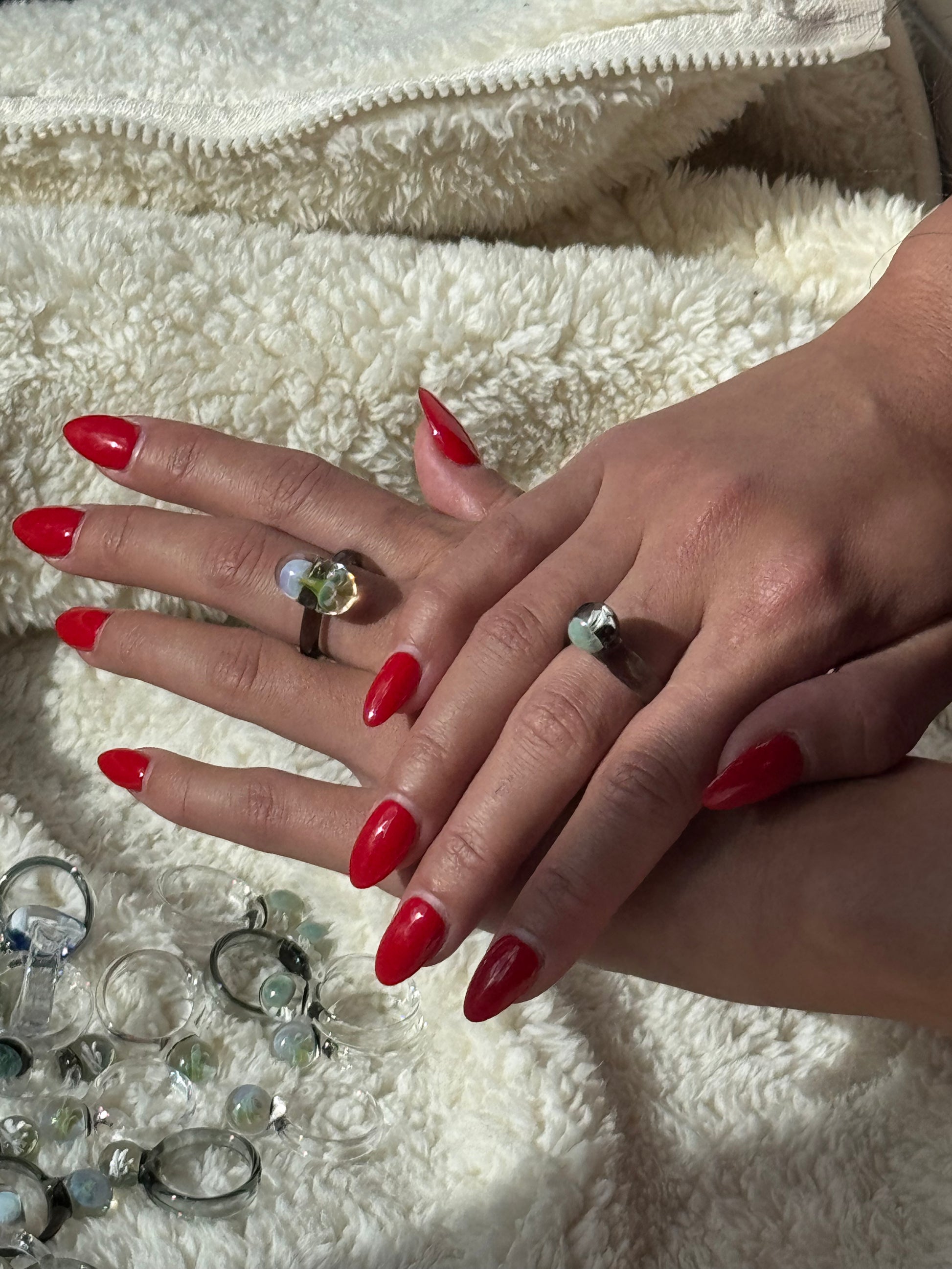 CarrieAwayGlass Jellyfish Ring